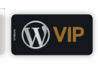 WP VIP Black Holographic Sticker